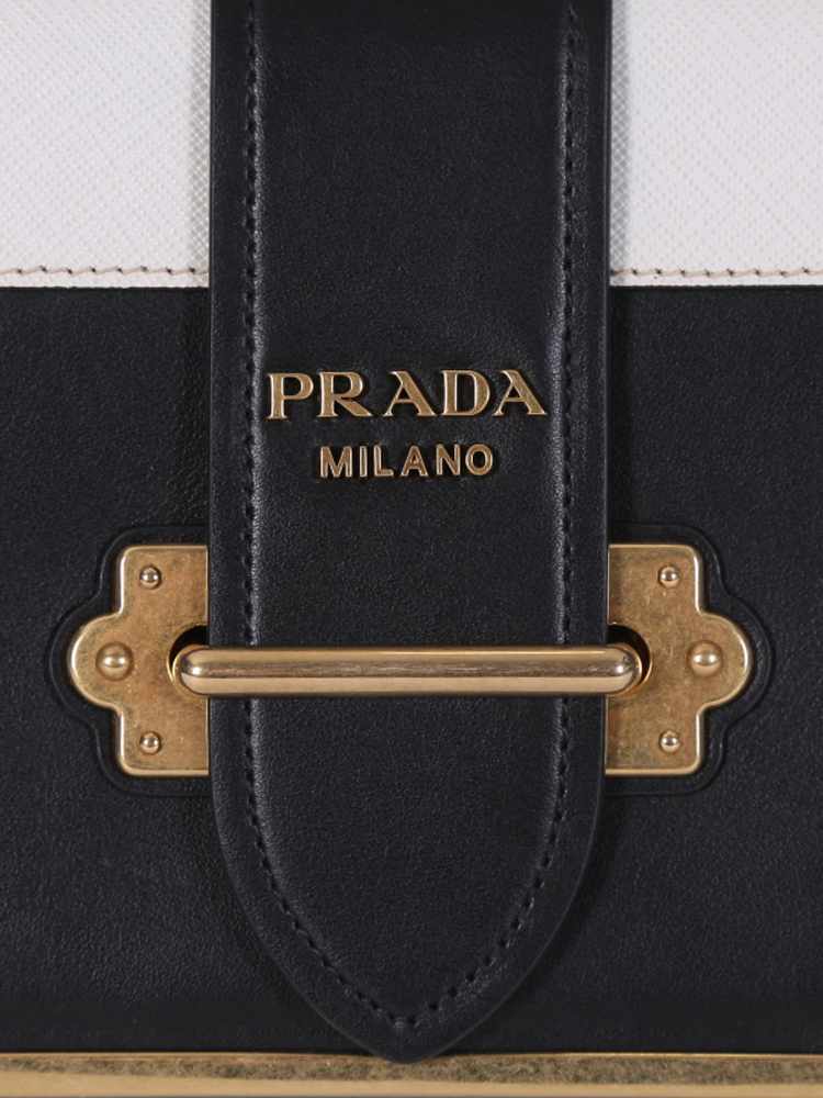 Prada Cahier Tasche Aus Leder, Damen, Sonnengelb