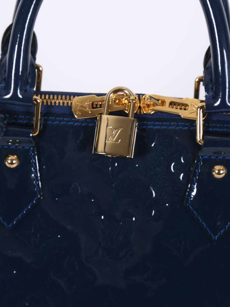 Louis Vuitton Blue Infini Monogram Vernis Alma PM Bag - Yoogi's Closet