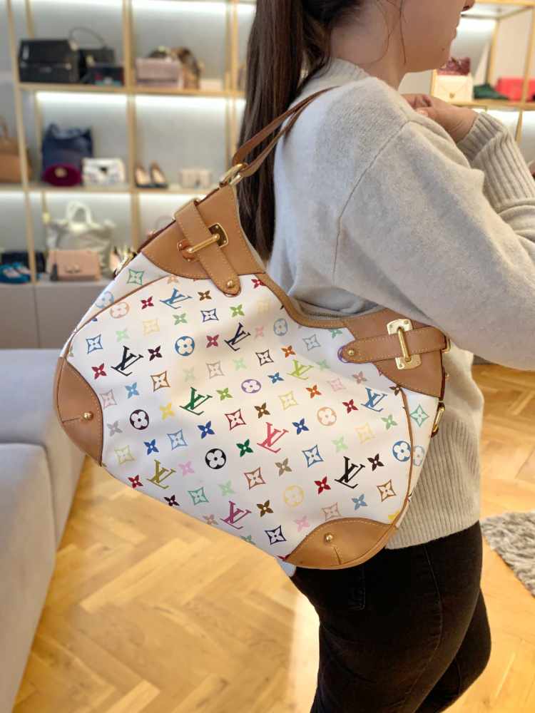 Louis Vuitton Multicolor/White Monogram Multicolore Greta Louis Vuitton