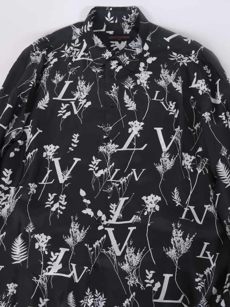 Louis Vuitton black Graphic Print Long-Sleeved Shirt