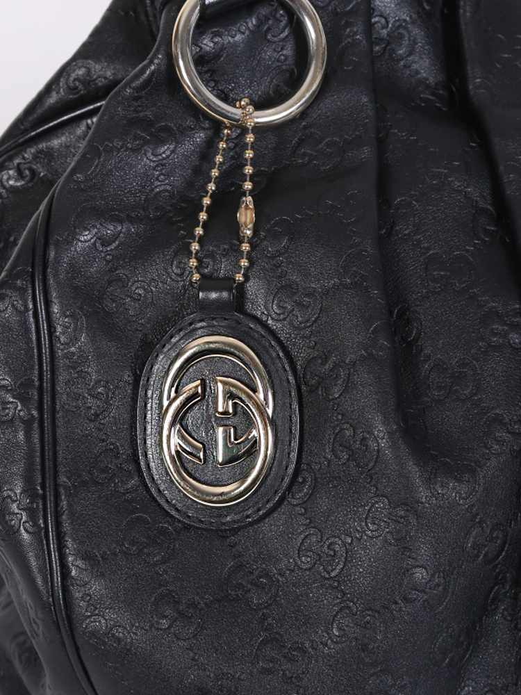 Gucci Sukey Large Guccissima Leather Tote Black www.luxurybags