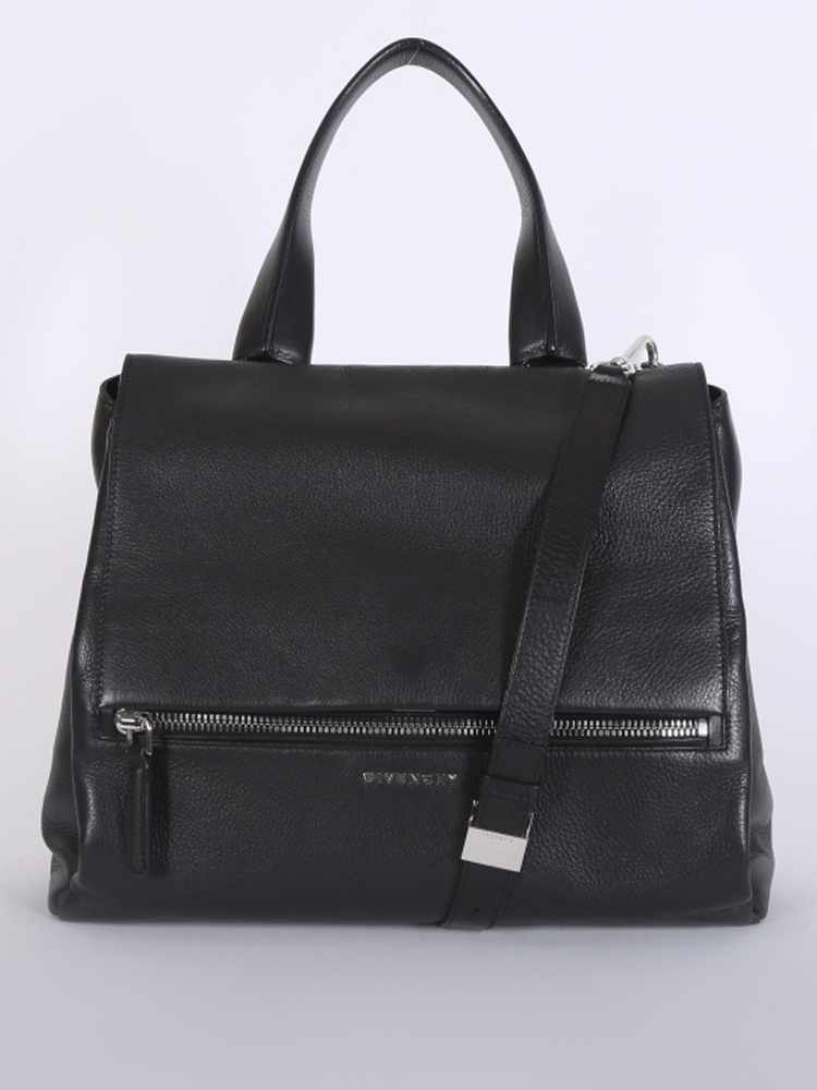 Givenchy Pandora Medium Pure Calfskin Tote with Strap Black