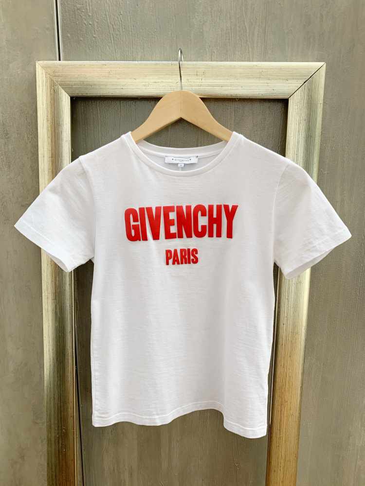 Givenchy Children Logo Cotton T Shirt White 12Y www.luxurybags
