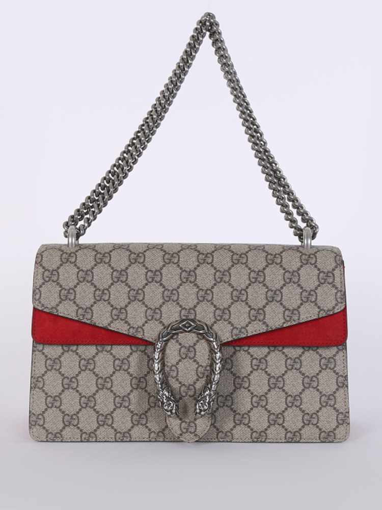 Gucci Dionysus Small GG Supreme Shoulder Bag Red www.luxurybags