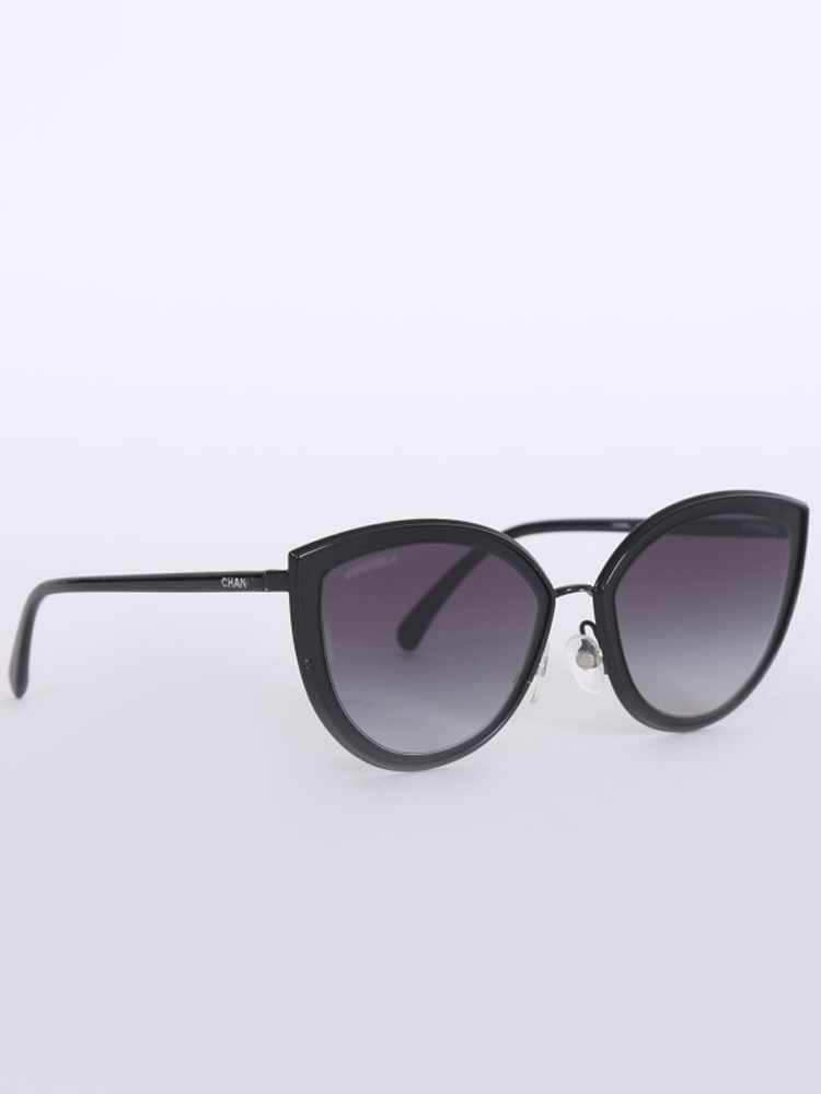 Chanel - Metal Cat Eye Sunglasses Black