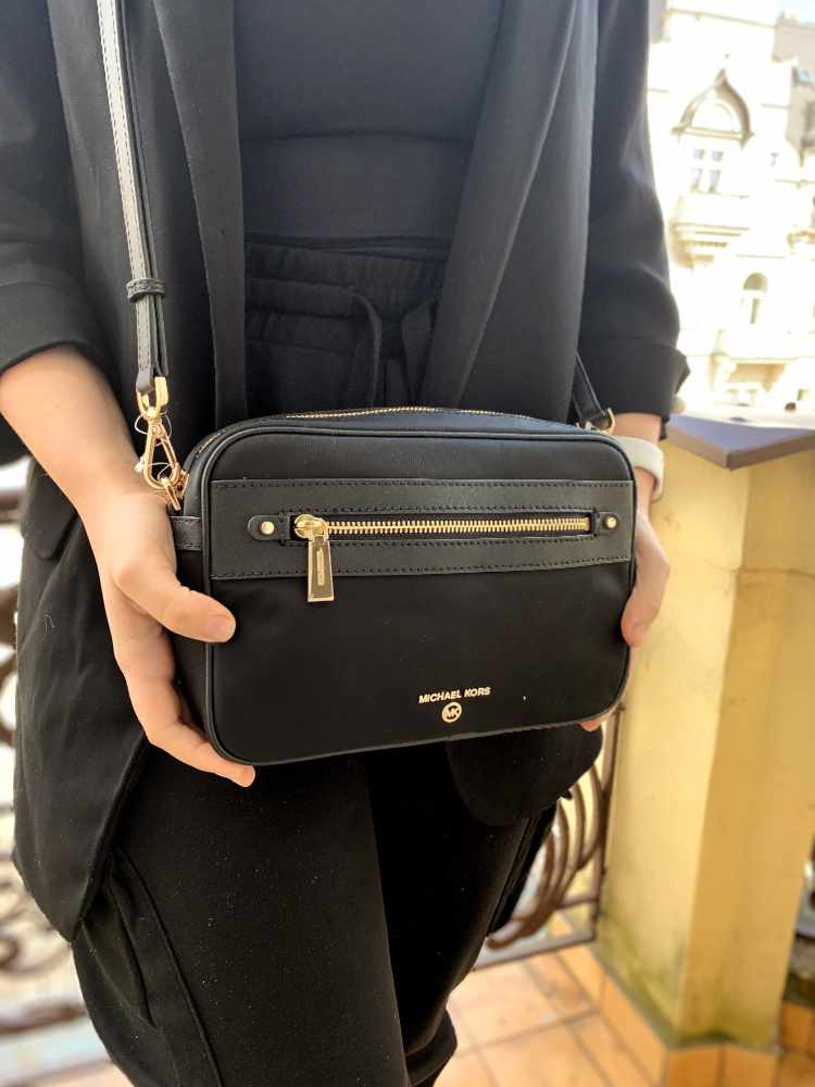 Michael Kors Jet Set Charm Large Nylon Crossbody Black www