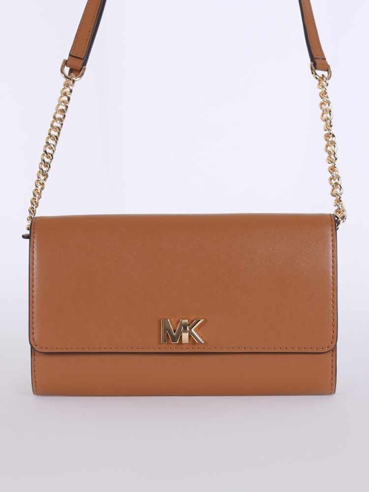 Michael Kors Mott Leather Crossbody Brown www.luxurybags