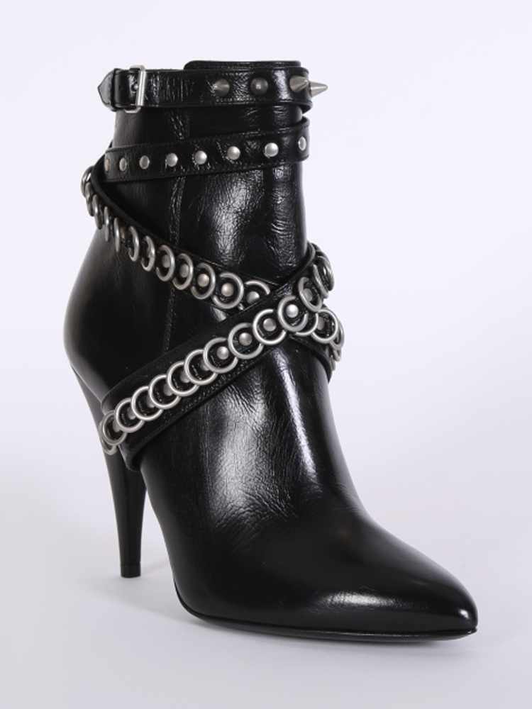 Saint laurent black ankle boots hotsell