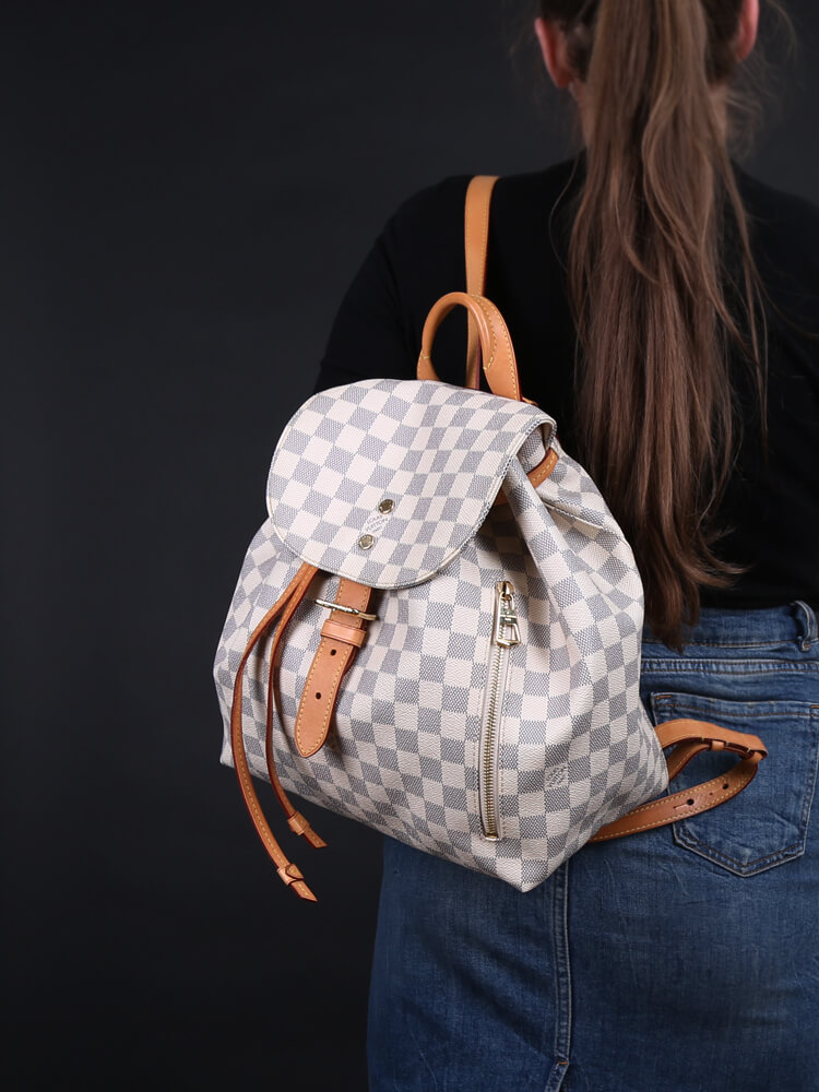 Louis Vuitton Sperone Backpack Damier Azur Canvas www.luxurybags