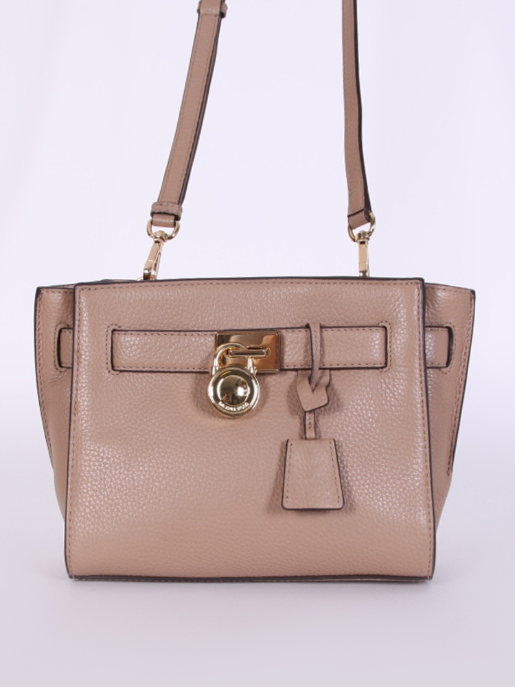 Michael Kors - Hamilton Small Grained Leather Traveler Crossbody Light  Brown 