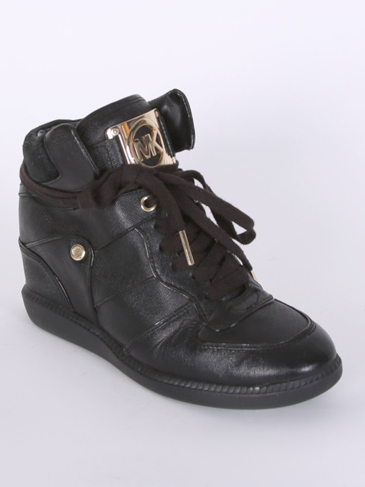 Leather wedge deals sneaker