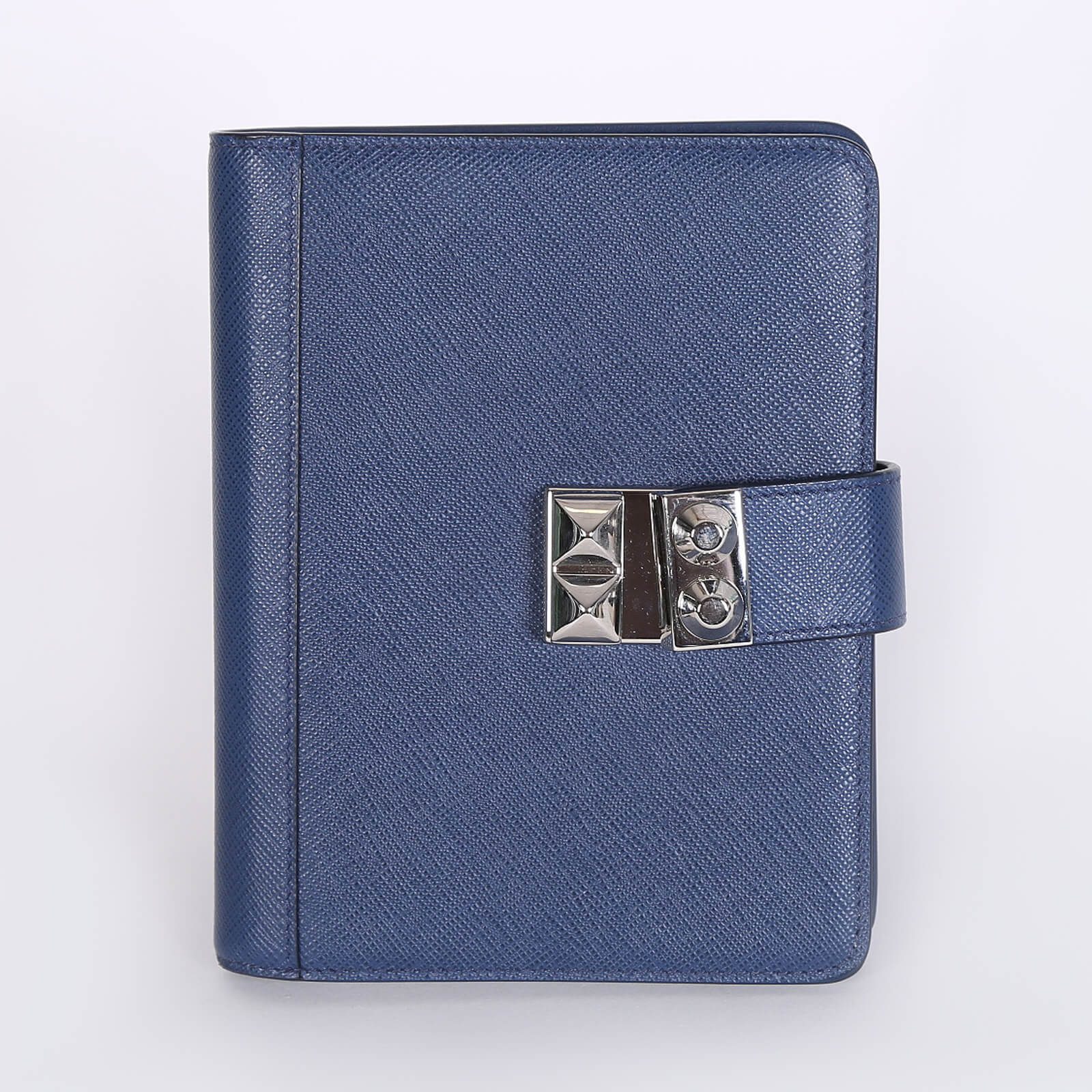 Prada Elektra Saffiano Notebook Agenda Cover Navy www.luxurybags