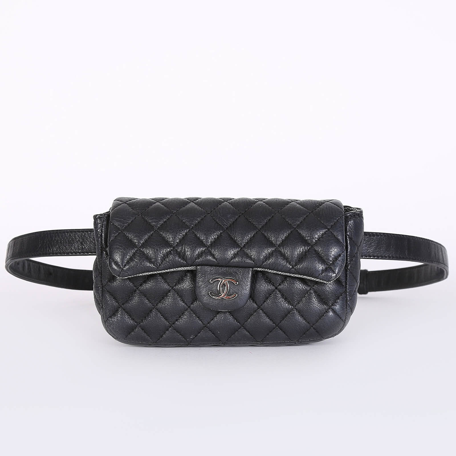 Chanel - Uniform Flap Waist Belt Bag Noir