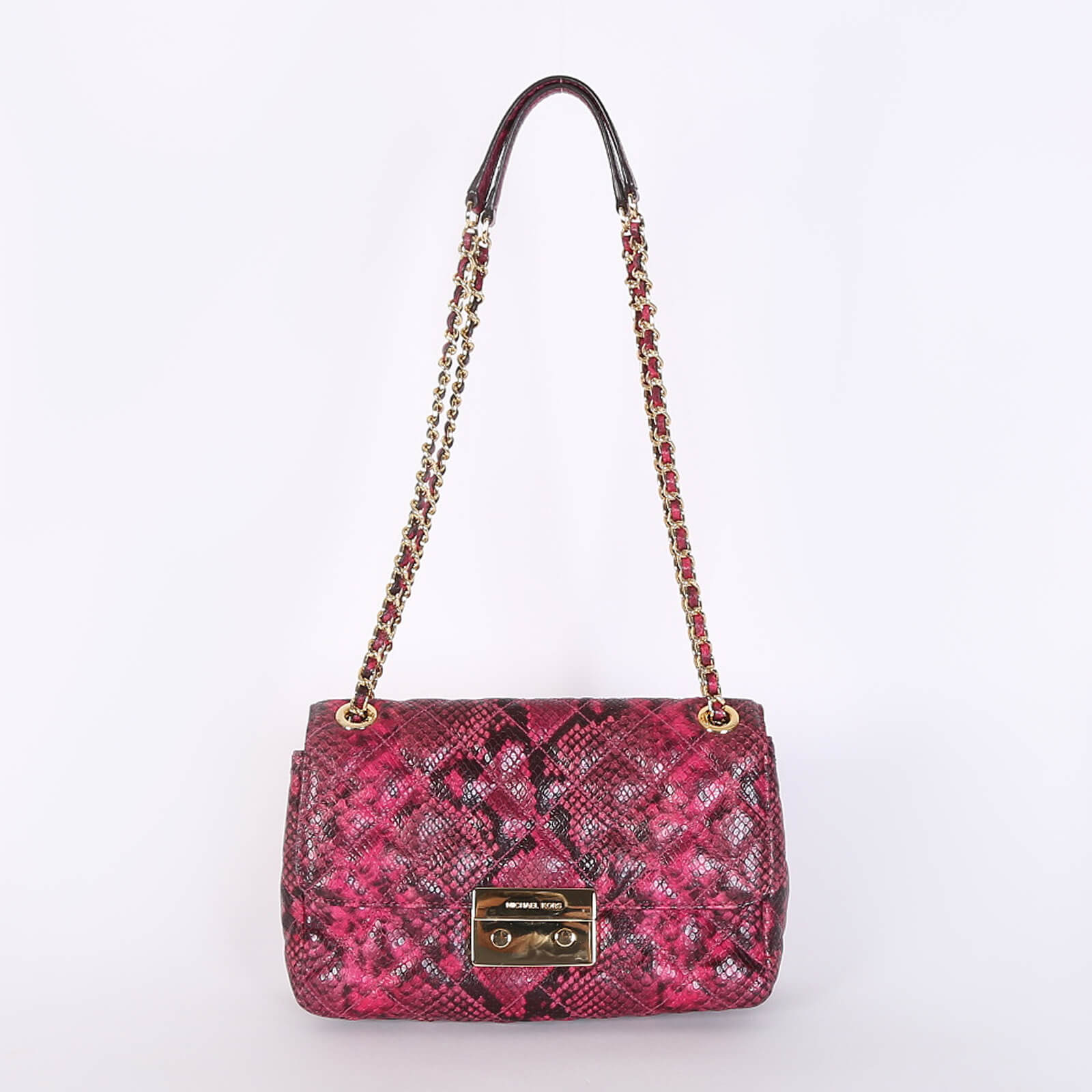 Michael kors pink snakeskin bag best sale
