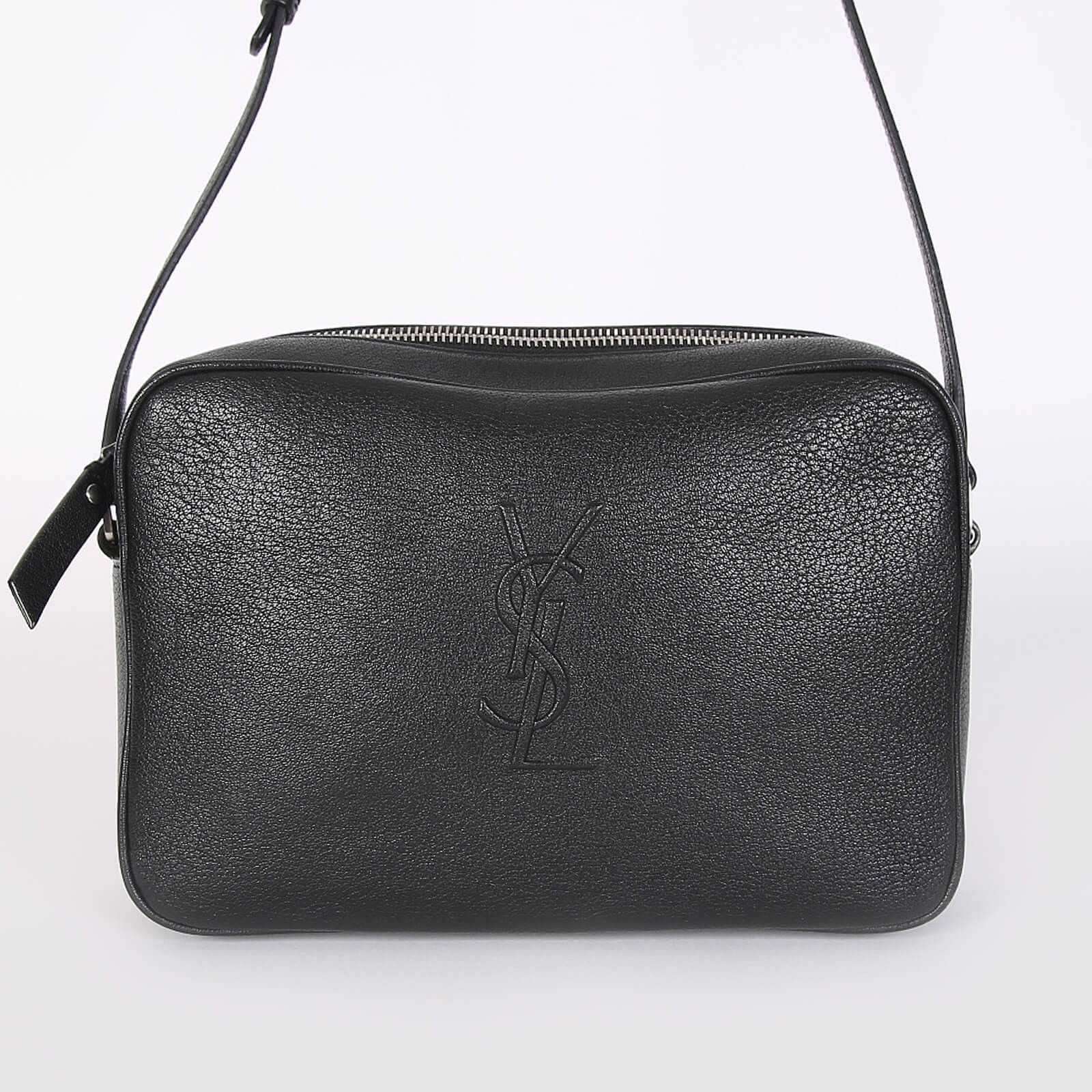 Saint Laurent Lou Smooth Lambskin Camera Bag Black www.luxurybags