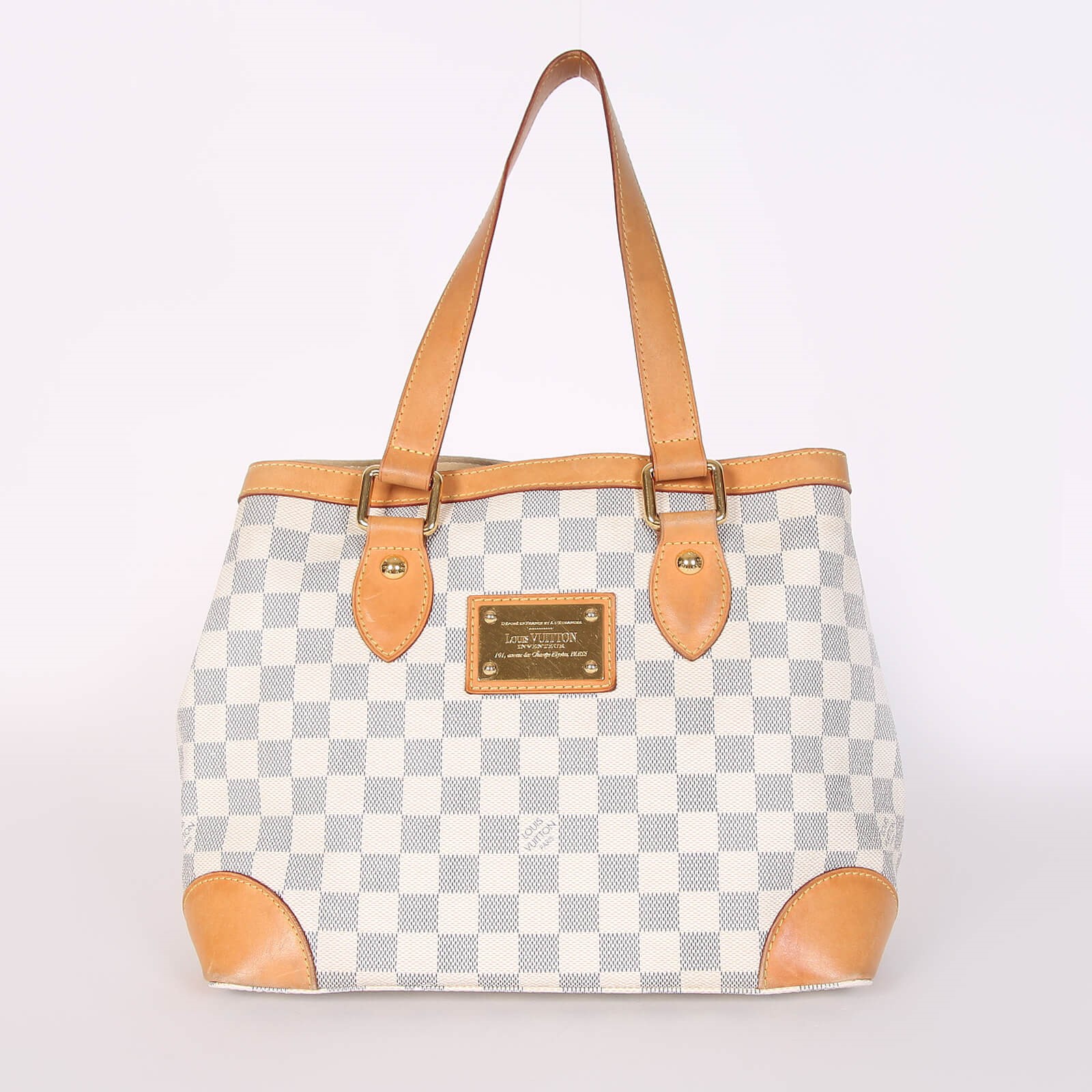 Louis Vuitton Hampstead PM Damier Azur Canvas www.luxurybags