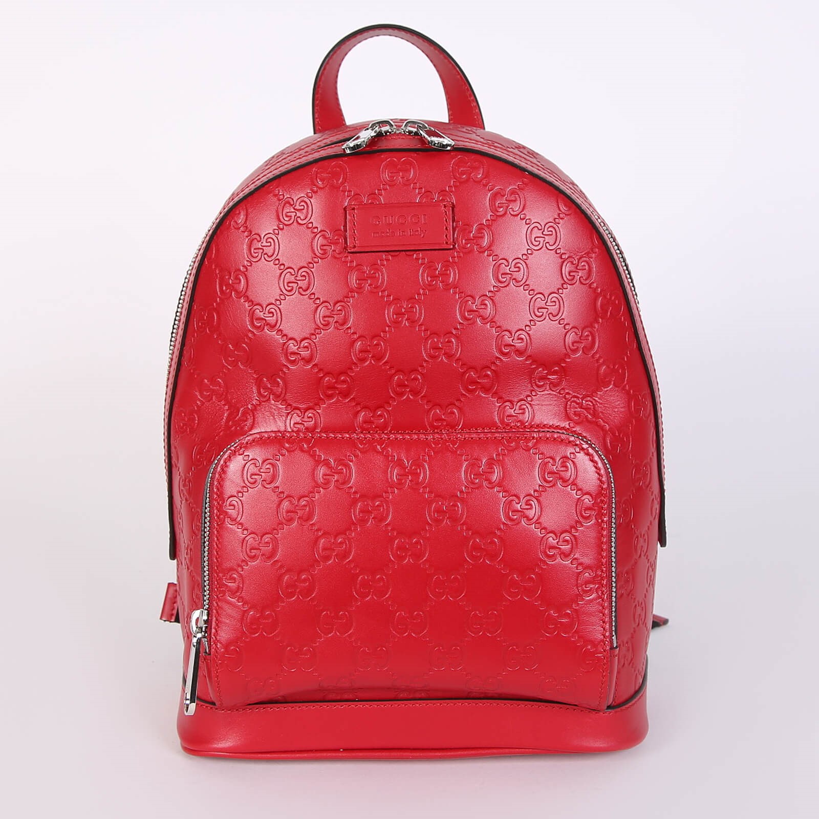Gucci Guccissima Signature Backpack Red www.luxurybags