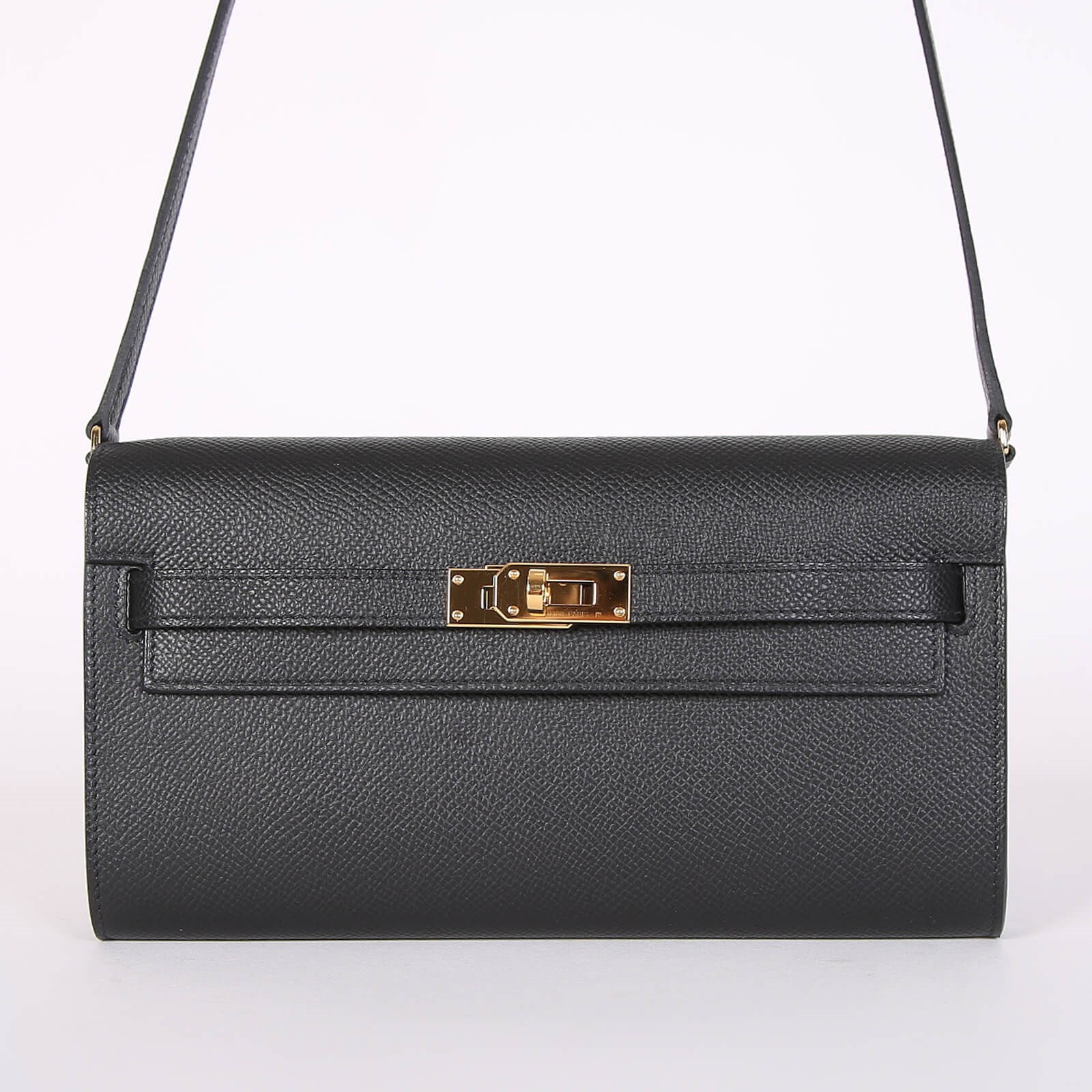 Hermes Kelly Classique To Go Wallet Epsom Calfskin Noir www.luxurybags