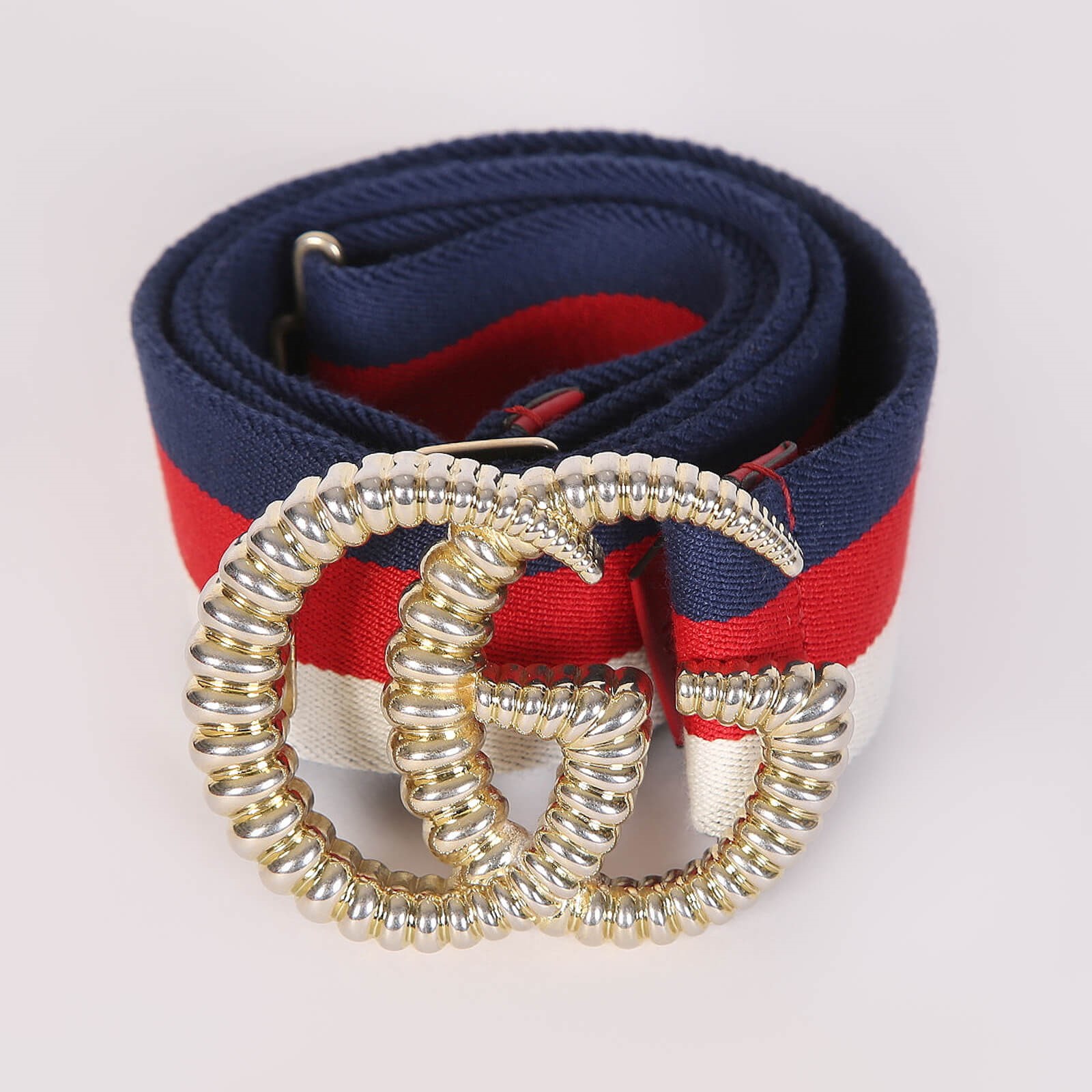 Gucci GG Torchon Buckle Web Elastic Belt 90 www.luxurybags