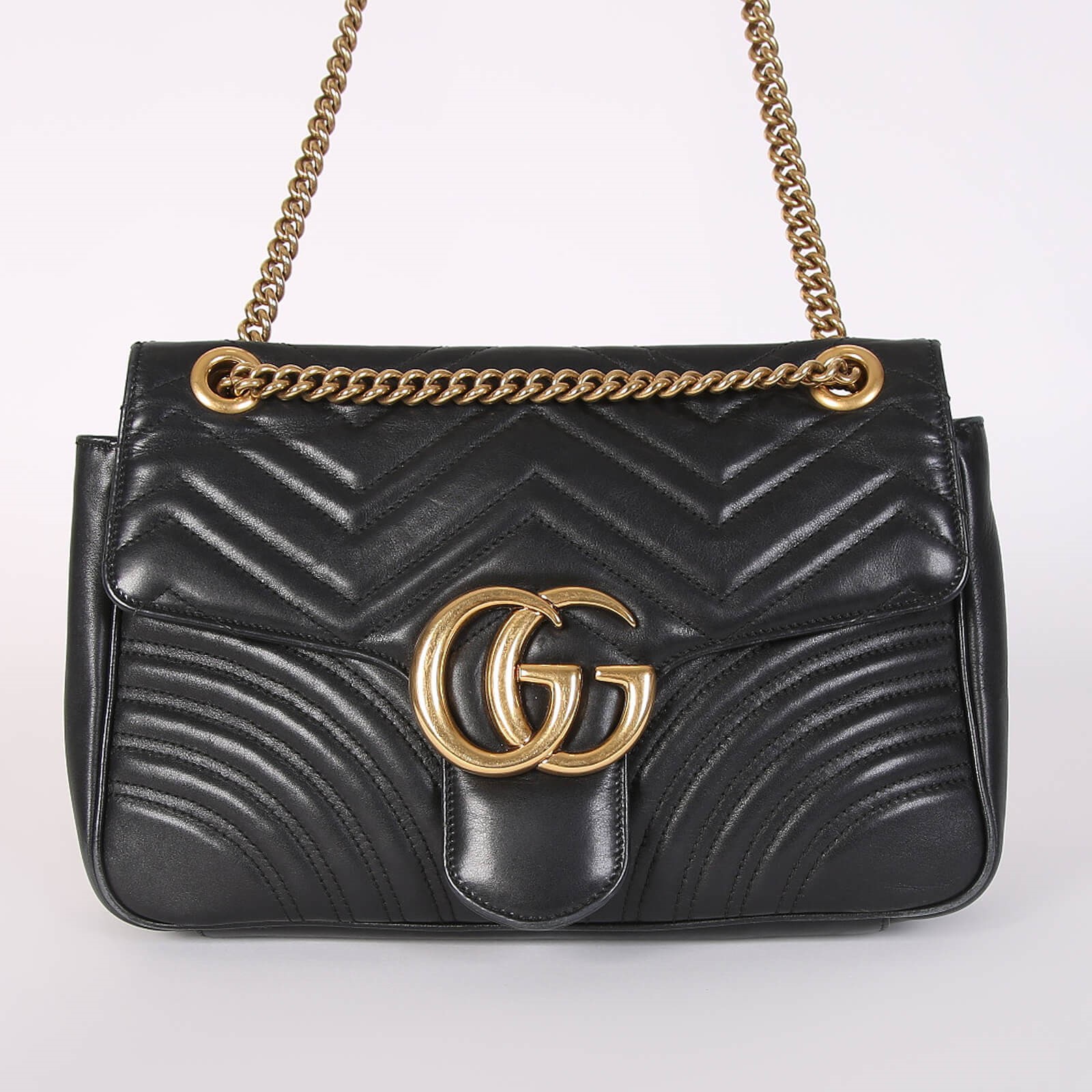 Gucci GG Marmont Medium Matelasse Shoulder Bag Black www.luxurybags