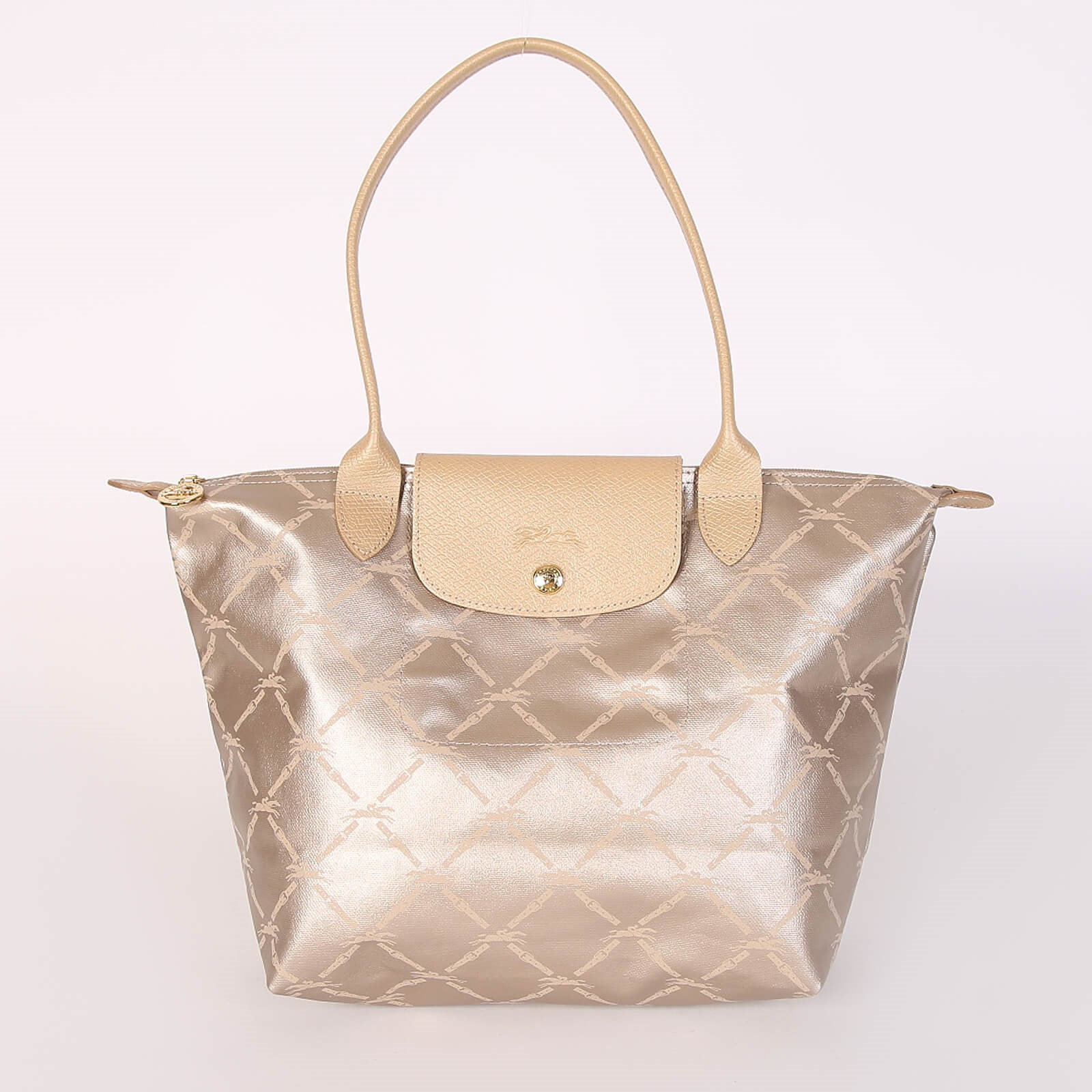 Longchamp le pliage gold deals
