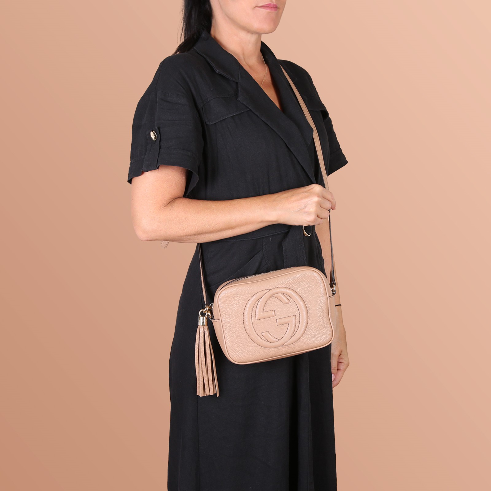Gucci Soho Leather Disco Bag Beige www.luxurybags