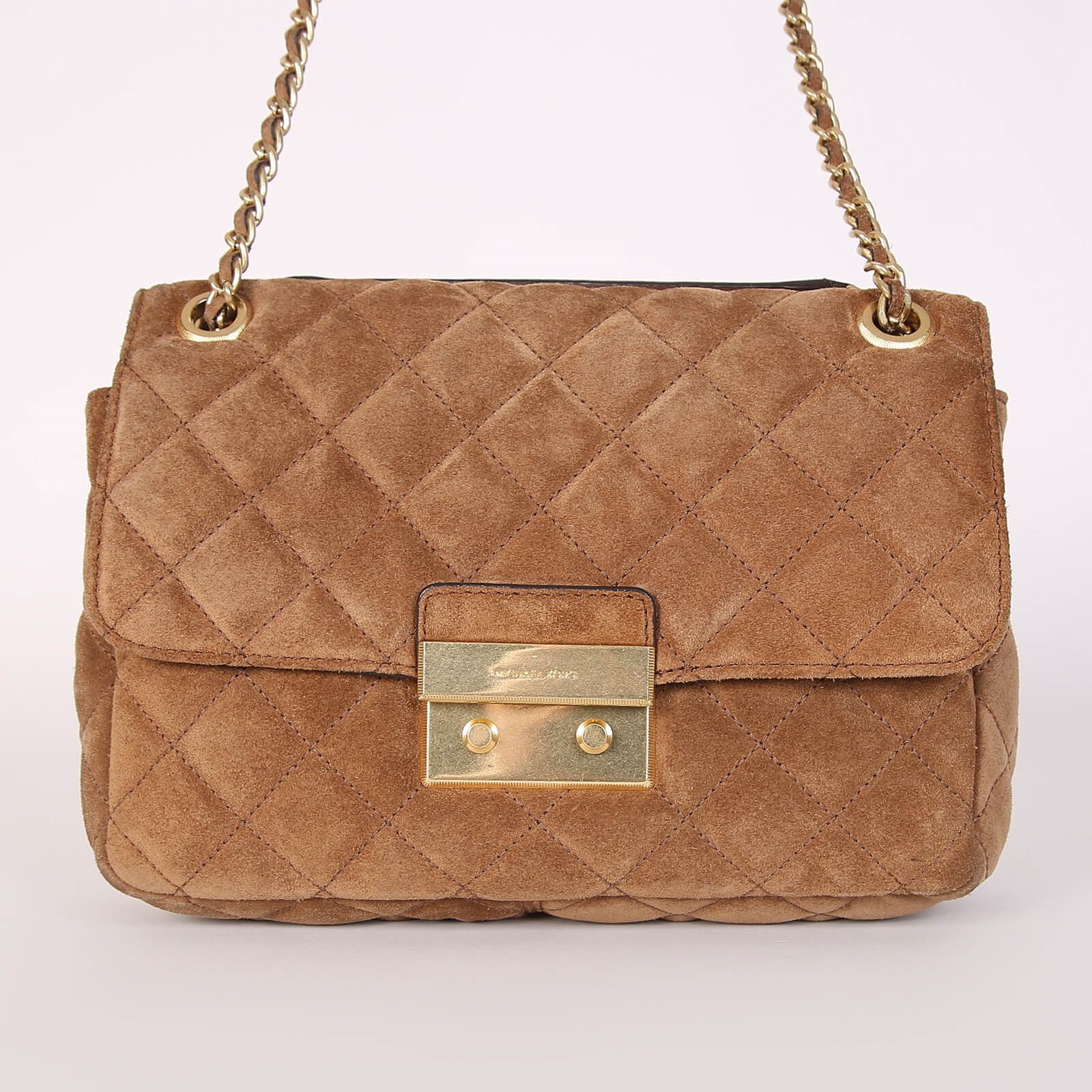 Michael kors suede handbag deals