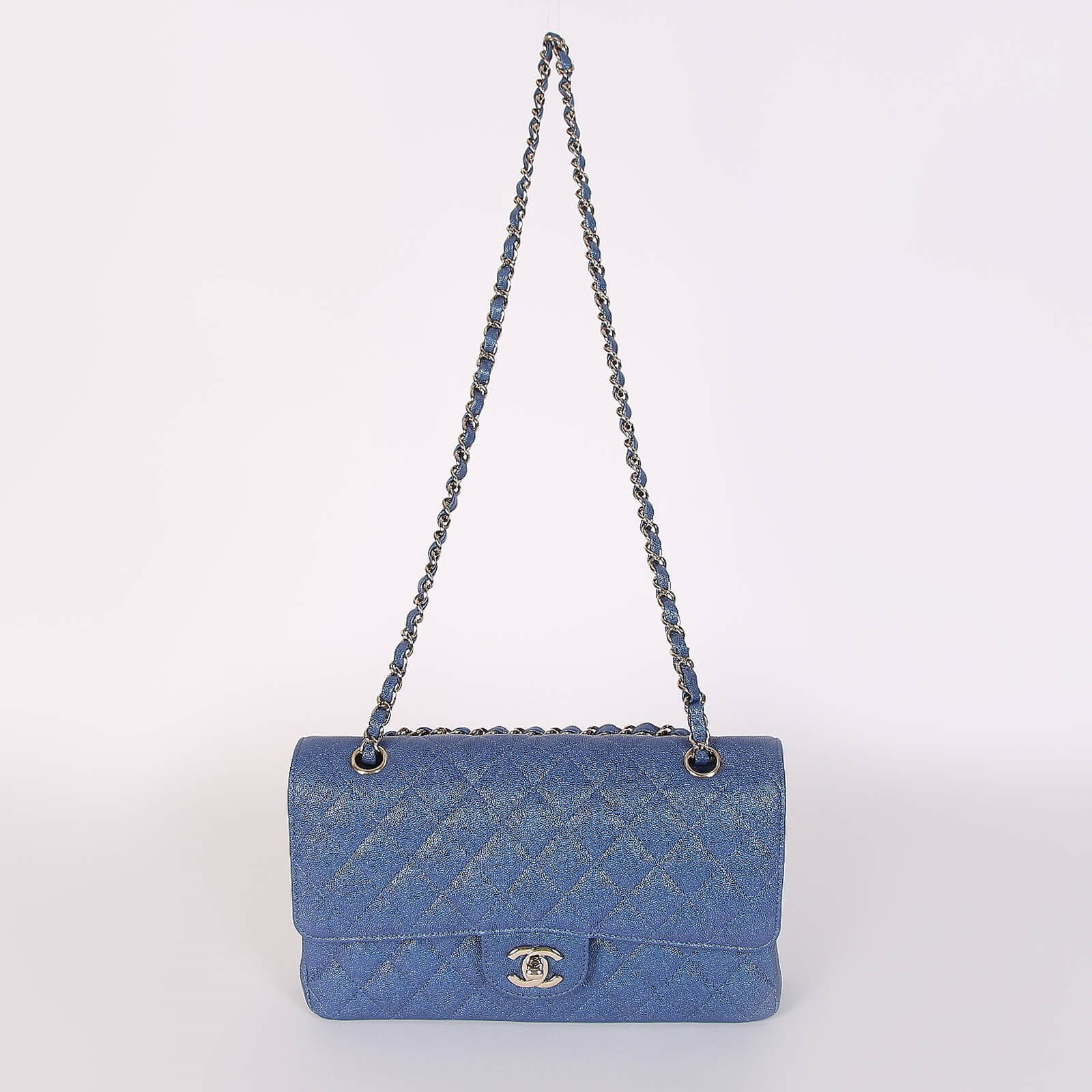 Chanel 19s iridescent blue hotsell