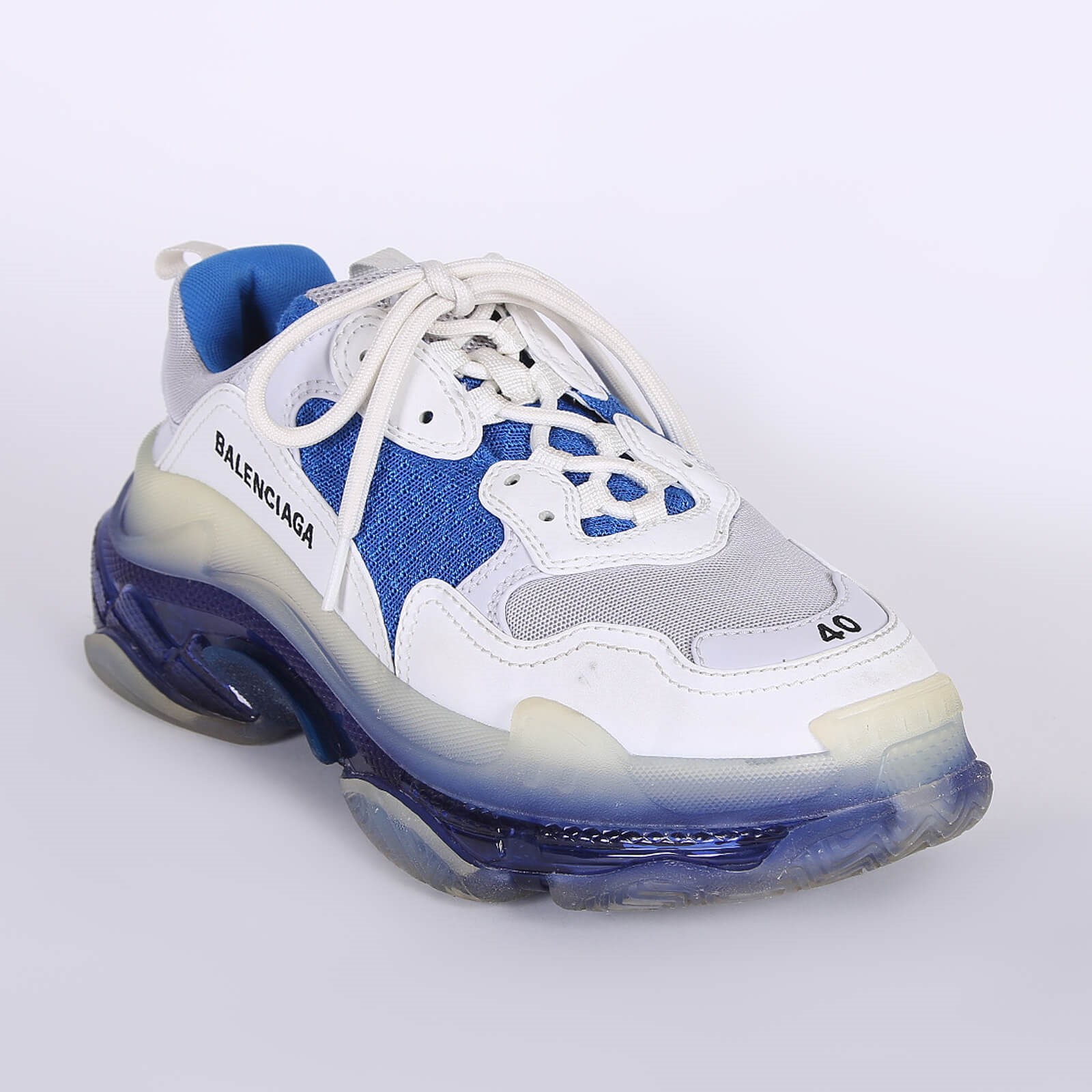 White and blue balenciaga hotsell