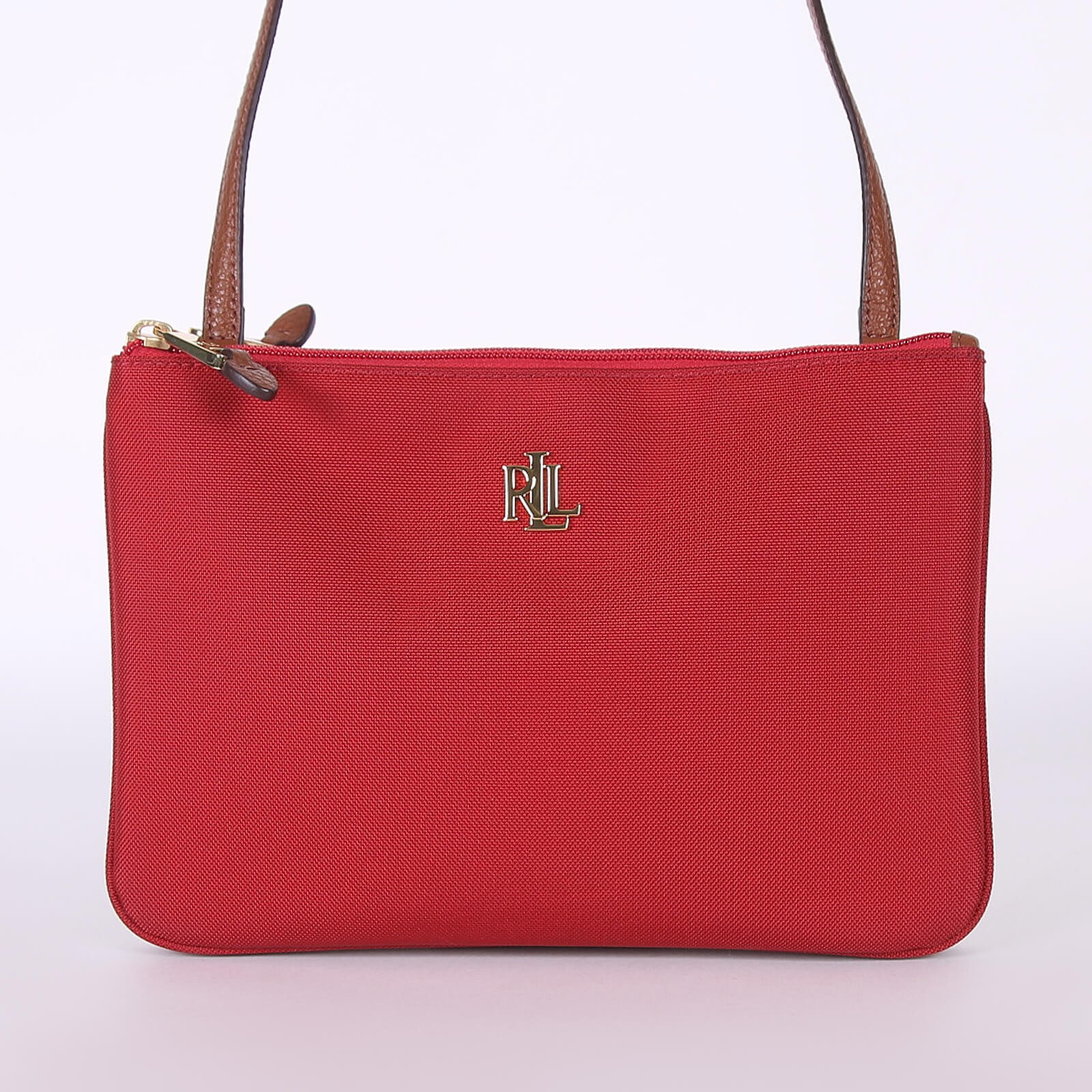 Lauren Ralph Lauren Tara Medium Canvas Crossbody Bag Red www.luxurybags