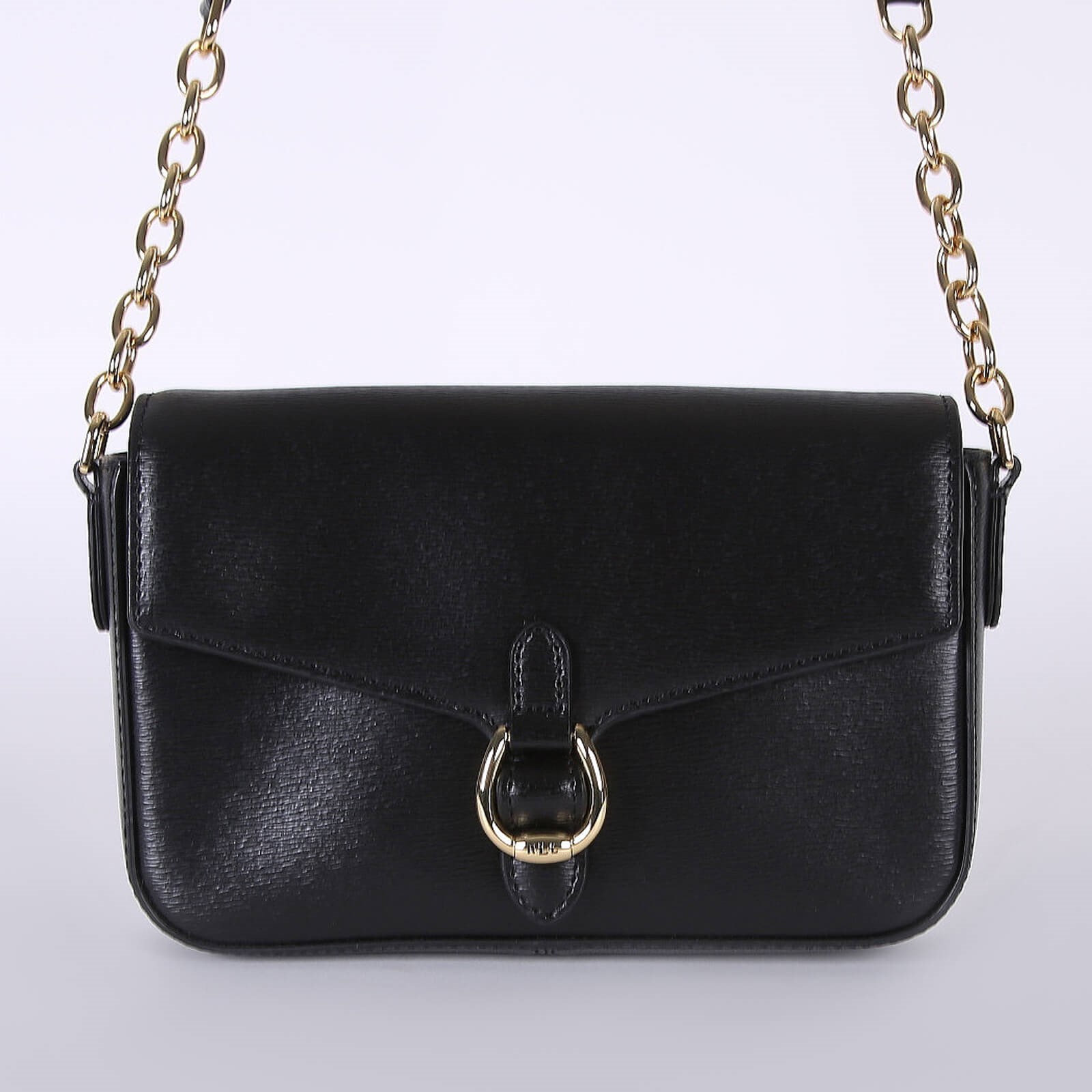 Lauren Ralph Lauren Flap Leather Crossbody Bag Black www.luxurybags