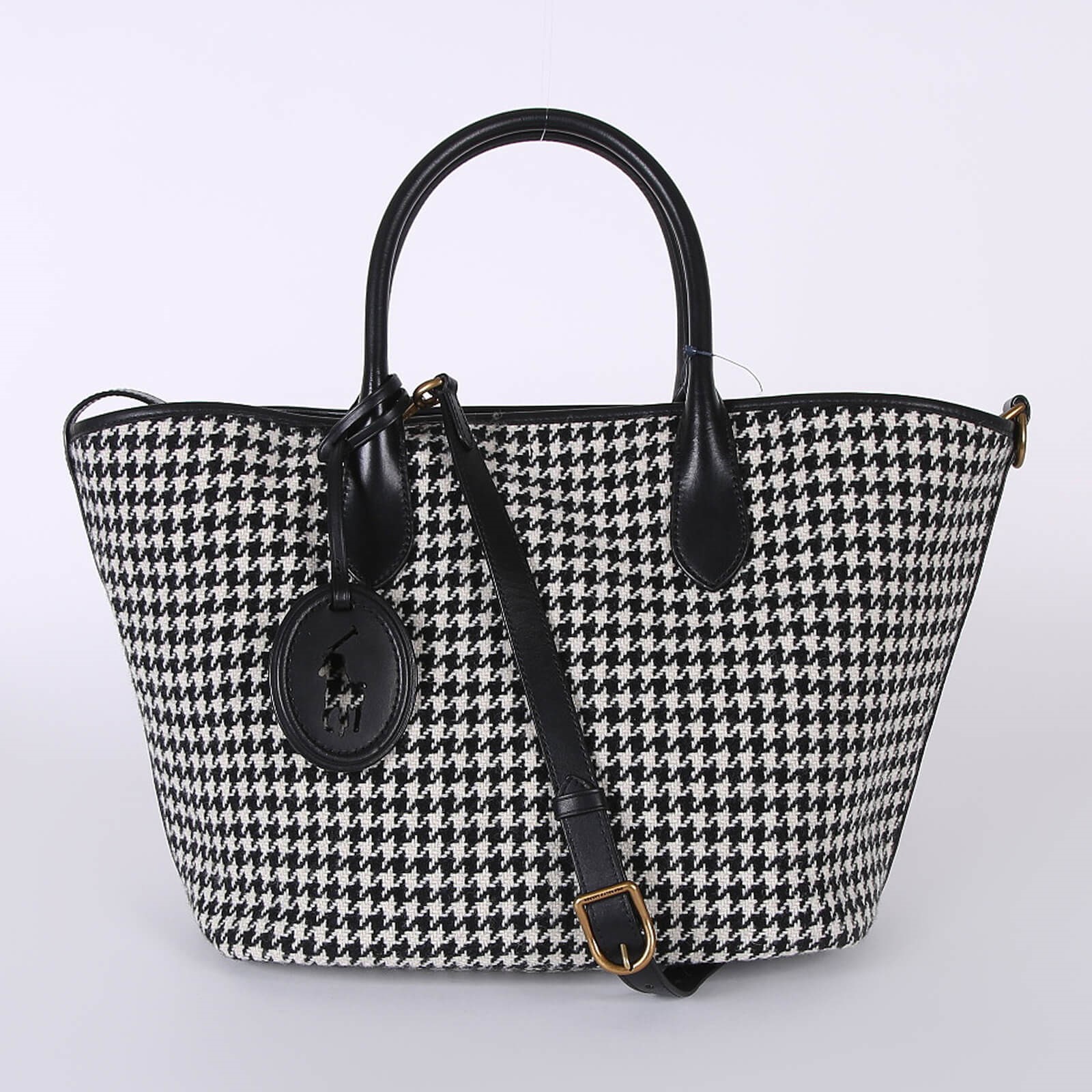 Ralph lauren black and white purse deals