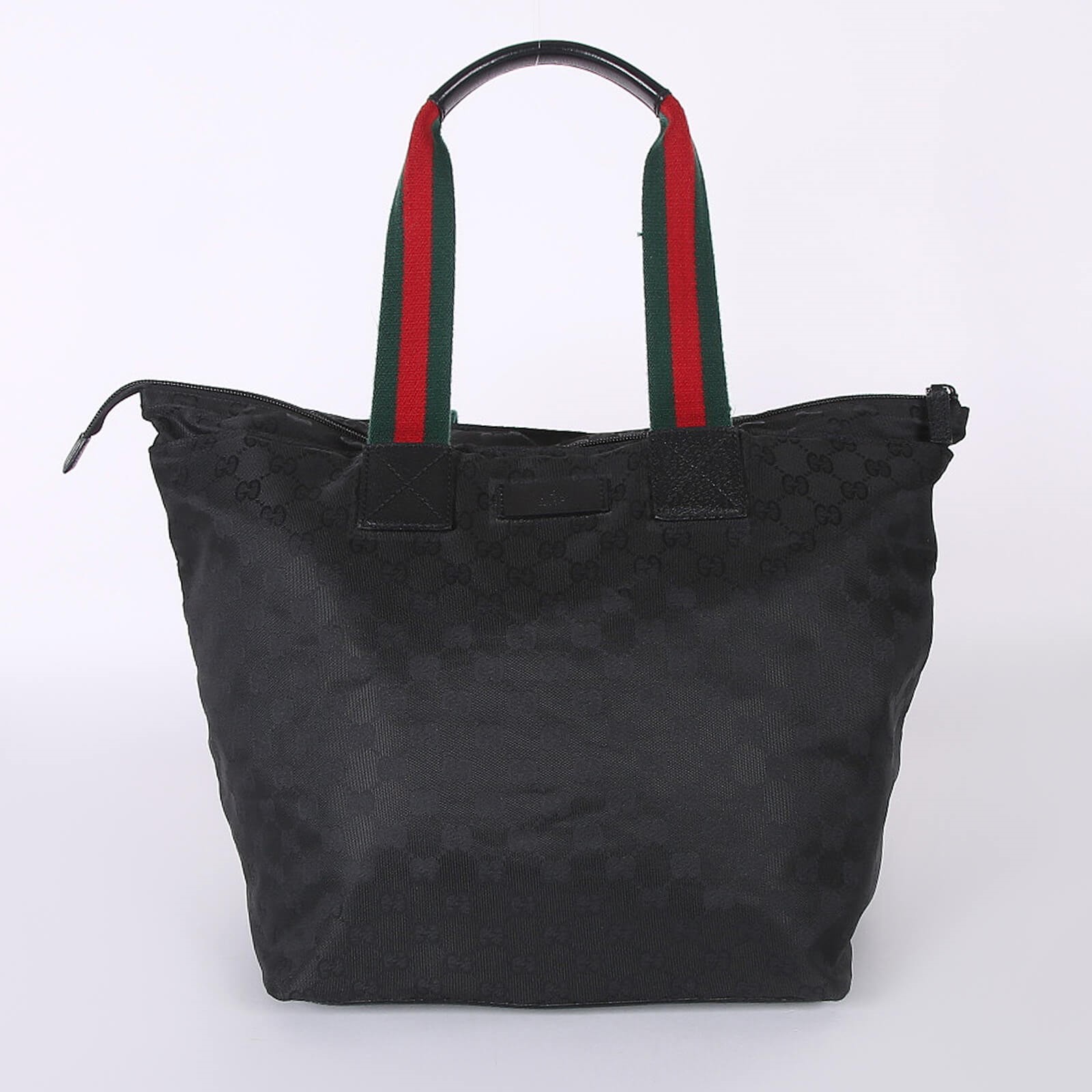 Gucci canvas tote black hotsell