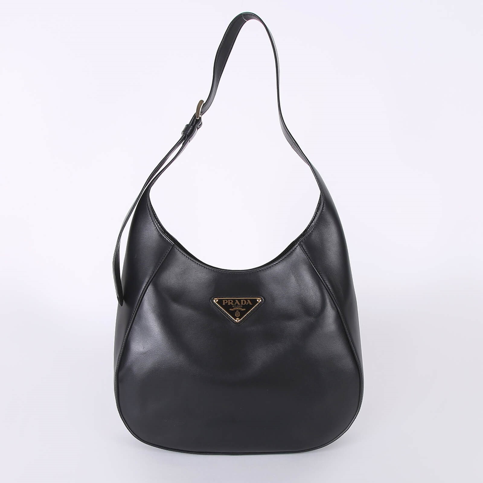 Prada shoulder bag black leather best sale