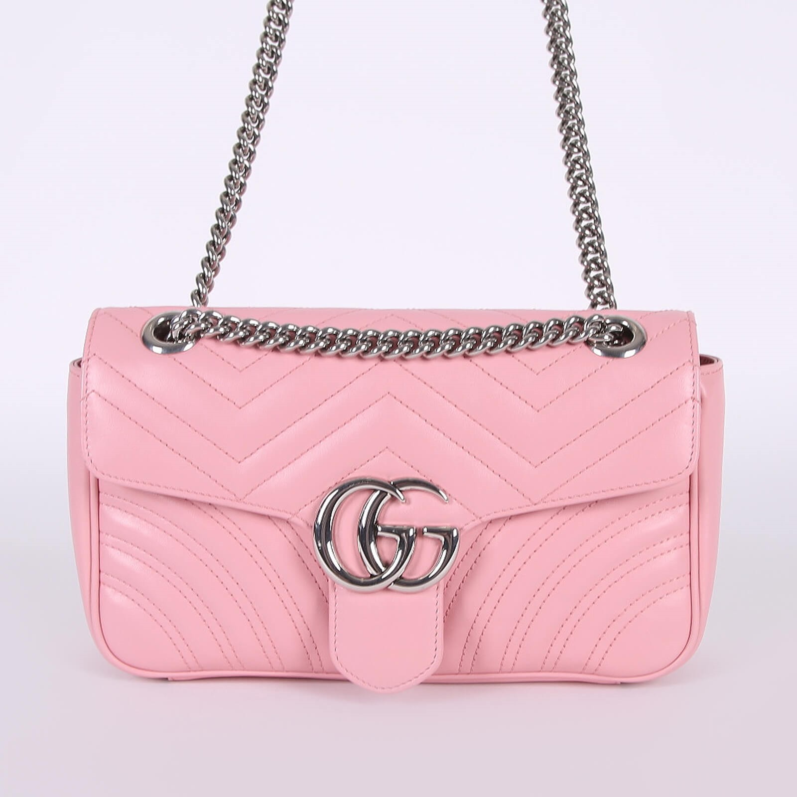 Gucci GG Marmont Small Matelasse Shoulder Bag Pink www.luxurybags